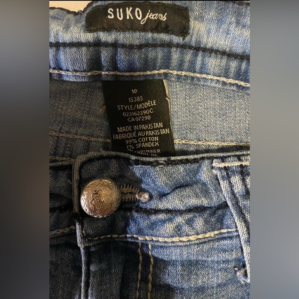 Suko Embellished Blue Denim Jeans - Picture 7 of 8